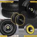 10 Inch Solid Rubber Tires, 4.10/3.50-4 Tire and Flat Free with 5/8" Bearings, 2.17" Offset Hub for GOR Garden Carts, Garden Wagon Carts, Trolleys, Hand Trucks and Utility Cart(2 Pack)