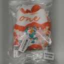 GRNSHTS Baby Girl 1st Birthday Outfits One Year Old Printed Romper Embroidery Bodysuit Cake Smash Clothes (12-18 Months, Orange)