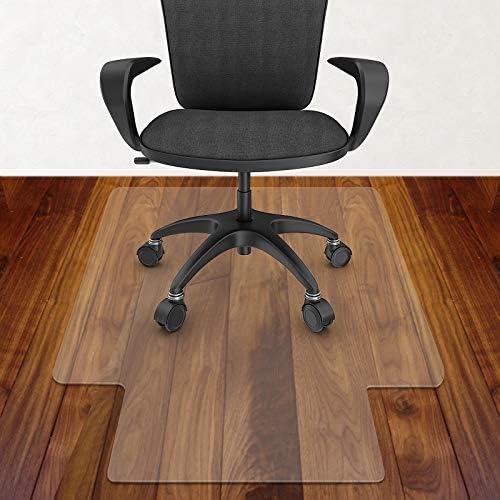 Azadx Office Chair Mat for Hardwood Floor and Tile Floor 30 x 48'', Plastic Mat for Office Chair Easy Glide on Hard Floors, Clear Desk Chair Mat for Wood Floors Heavy Duty