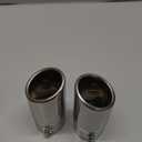 Pack of 2 Exhaust tips - to Fit 1.5 to 2 Inch Exhaust Tail Pipe Diameter- Stainless Steel to give Chrome Effect - Car Muffler Tips