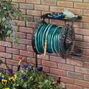 AMES 2398110 NeverLeak Decorative Wall Mount Hose Reel, Brown