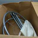 SONGMICS 63.5-Gallon (240 L) Laundry Basket with Wheels, Rolling Round Heavy-Duty Laundry Hamper Cart with Steel Frame and Removable Bag, 2 Locking Wheels, Cream White and Metallic Silver URLS012W01