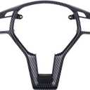 Steering Wheel Trim Cover Carbon Fiber Style for Mercedes C250 C350 C63 AMG E63 AMG 2012-15, C300 2012-14, CLA250 CLA45 AMG 2014-19, E250 E63 AMG S 2014-16, E350 2012-16, E400 2013-17, E550