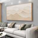 Abstract Wall Art Light Color Framed Canvas Prints Abstract Mountain Wall Art Wall Decor Nature Mountain Peak Artwork Canvas Painting Suitable for Living Room, Bedroom and Office20x40inch (20L" x 40W")