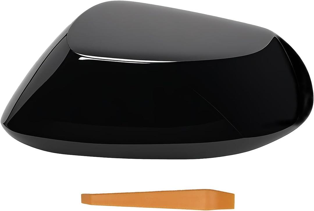 Right Passenger Side Direct Replacement Mirror Cover Cap Compatible with 12th Toyota Corolla 2019-2022 SE XLE XSE Glossy Black