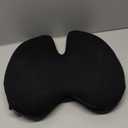 C CUSHION LAB Extra Dense Lumbar Pillow - Patented Ergonomic Multi-Region Firm Back Support for Lower Back Pain Relief - Lumbar Support Cushion with Strap for Office Chair, Car, Sofa, Plane - Black