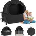 Crib Blackout Tent for Pack N Play, Pop Up Travel Crib Blackout Cover Canopy, Breathable Baby Sleep Pod with Safe Bottom Design, Blocks 70% Light
