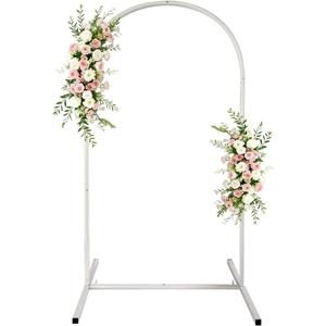 2.6x6ft Arched Backdrop Stand,Metal Arch Backdrop Stand for Wedding Ceremony Baby Shower Birthday Party Garden Floral Balloon Arch Decoration