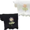 WEONEDREAM 2 Packs Girls Capris Leggings Breathable Soft Toddlers Cropped Pants for Summer (056-black-white)