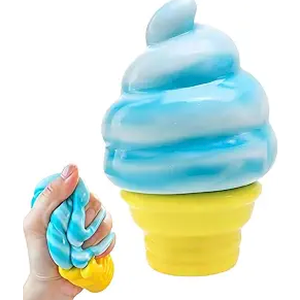 Ice Cream Cone Squishy-Slow Rising Stress Relief Toy, IceCreamSummer Toy. | ice cream cone rising squishy . Portable pocket size, lovely desk decor and ideal summer holiday small gifts for all ages.