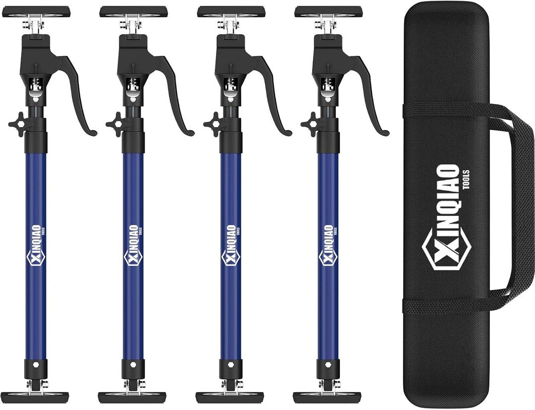 XINQIAO Cabinet Jacks for Installing Cabinets, Heavy Duty Third Hand Tools Adjustable Support Pole from 23.6 in to 45.3 in, 4 PCS