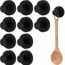 Kifmurase Suction Cup Hooks for Glass Window, No Drill Stainless Steel Suction Cup Hooks for Glass Mirror Tile, Removable Towel Hooks for Bathroom Hanging Towels, Robes, Loofahs (4 Pack, Black)