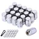 1/2x20 Lug Nuts 1/2-20 Chrome 19mm (3/4") Hex 1.38" Long Set of 20 Acorn Lug Nuts Wheel Lug Nut Fit for Jeep Wrangler JK Jeep Grand Cherokee etc