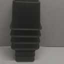 EclatBain Bed Risers Furniture Risers Heavy-Duty Rectangular Adjustable Block Lift to 3 inches and 4.3 inches Desk, Sofa, Chair Legs, Refrigerator, Washing Machine Support up to 4000 pounds (2 layer(3inches), Square-black-4 Pack)