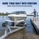 Lounsweer Boat Trailer V Guide Kit for 3" x 3" Front Cross Member, 2 Layer Hot Dipped Galvanized Steel with HDPE Plate, Includes Bracket and U Bolts for Bow Rest Centering Support Marine Saltwater