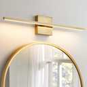 Gold Bathroom Light Fixtures Over Mirror 24 inch 18W LED Vanity Lights for Bathroom Modern Bath Sconces Wall Lighting 3500K Warm Light for Paintings