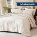 Paxrac Beige Comforter and Pillowcase - Twin/Twin XL Size, Cream 2 Piece Set, Lightweight Neutral Bedding for All Seasons, Soft Breathable - 68x90In Comforter & 1 Pillowcase