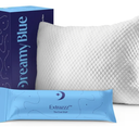 DreamyBlue Signature Pillow w/Adjustable Loft • Shredded Memory Foam Fill • Neutral Alignment for Side, Back, and Stomach Sleepers • Washable Bamboo Rayon Cover • CertiPUR-US Certified Foam (Queen)