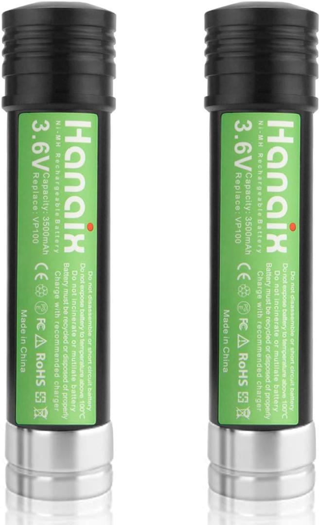 2 Pack 3500mAh Ni-Mh 3.6V Battery for Black and Decker Versapak Gold Battery VP100 VP100C VP105 VP105C VP110 VP110C VP130 VP142 VP143 VP7240 Drill Tool