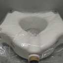 FSA/HSA Eligible, Vaunn Raised Toilet Seat and Elevated Commode Booster Seat Riser with Removable Padded Grab Bar Handles & Locking Mechanism