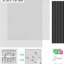 2 Pack Customizable Floor Vent Covers - 1200x300mm Magnetic PVC Vent Mesh for Wall, Ceiling & Home Floor - DIY Air Vent Filters with Extra Toolkit to Catch Debris, Hair & Insects - White