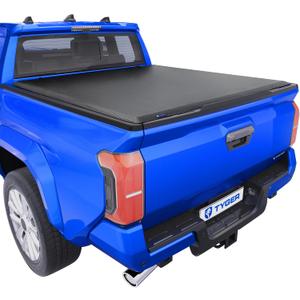 Tyger Auto T1 Soft Roll-up Truck Bed Tonneau Cover Compatible with 2024-2026 Toyota Tacoma (Only Fits Models with Factory Deck Rail System) | 5' (60") Bed | TG-BC1T9204