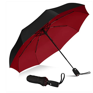 TUMELLA Strongest Windproof Travel Umbrella (Compact, Superior & Beautiful), Small Strong but Light Portable and Automatic Folding Rain Umbrella, Durable Premium Grip, Fits Car and Backpack