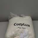 CozyLux Full Size Comforter Sets with Sheets Seersucker 7 Pieces Ivory Bed in a Bag Textured Luxury Soft Bedding Set with Down Alternative Comforter, Sheets, Pillowcases & Shams for All Seasons