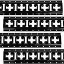 Mytee Products 4 Pack 2 ft X Track Tie Down Rail, ETrack Rail with Horizontal & Vertical Slots, Black Powder Coated Finish 12 Gauge Steel - Allows E-Track Straps in Horizontal or Vertical Alignment