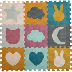 Baby Play Mats - Foam Shapes Puzzle Mat 9 Pieces