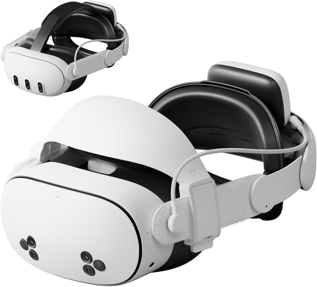 Aubika New 2 in 1 Halo & Elite Mode VR Head Strap, Compatible with Meta Quest 3/3S, 10000mAh Hot-swappable Battery & 20W Fast Charging, Hybrid Battery Strap Accessories for VR Gaming & Movie Watching