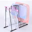 Lerine Reusable Food Storage Bags Drying Rack, Stainless Stand Plastic Bag Drying Rack with Baggy Rack, Easy to Dry Silicone Bags & Hands-free to Pour Leftovers, Sauce with No Spills