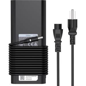 New 130W 4.5mm AC Adapter Laptop Charger Replacement for Dell XPS 15 7590 9530 9550 9560 9570 Precision 5510 5520 5530 5540 M2800 M3800 P/N HA130PM130 0V363H DA130PM130 06TTY6 0RN7NW Power Supply Cord