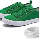 Canvas Shoes for Women Casual Low Top Sneakers Fashion Womens Tennis Shoes with Extra Laces