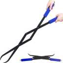 Firewood Tongs 28in Heavy Duty Fire Tongs for Fire Pit Bonfire Campfire Outdoor Indoor Log Grabber Rustproof Safely Moves Firewood