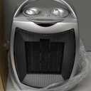 GiveBest Portable Electric Space Heater with Thermostat, 1500W/750W Safe and Quiet Ceramic Heater Fan, Heat Up 200 Square Feet for Office Room Desk Indoor Use, Silver