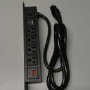 Under Desk Power Strip with Switch, 8 in 1 Mountable Power Strips with 4 USB Ports Fast Charging, Under Desktop Outlet 4 AC Outlets, 6FT Cord for Home Office Desk