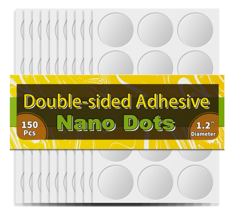 Piteno® 150Pcs Double Sided Adhesive Dots, 1.2" Clear Removable Sticky Adhesive Mounting Putty, Waterproof No Trace Dots Adhesive Putty for Poster Picture Festival Decoration Museum (30mm)