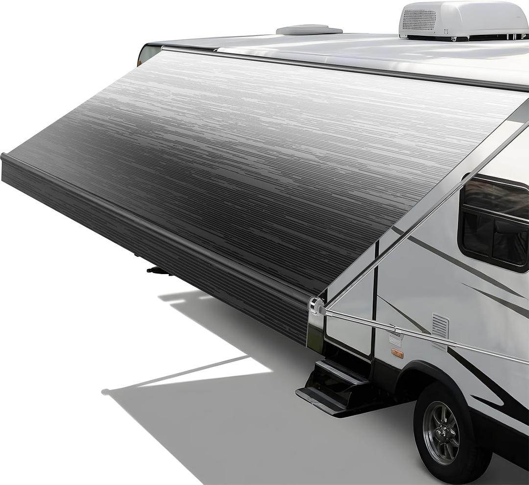 RV Awning Fabric Replacement 18FT(Fabric 17'2") Black Fade