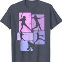 Softball Girl Kids Women Girls T-Shirt , Extra Small, Heather Blue 