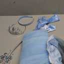 Cinderella Costume for Girls Kids Blue Princess Dress with Accessories Halloween Birthday Party Outfits (3-4T)