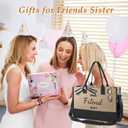 Birthday Retirement Gifts for Women Personalized Gifts for Friend Sister Bridesmaid Teacher Jute Tote Bag and Makeup Bag (Sometime)
