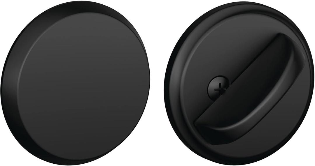 Schlage B81 622 Deadbolt with Standard Trim, Non-Keyed One Sided Deadbolt, Highest Residential Security, Matte Black