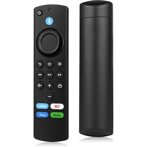 Replacement Remote for FireStick (2nd Gen, 3rd Gen, Stick 4K Max, 4K, Lite) & Cube with Voice Control, Compatible with Hisense, Insignia, Toshiba and Fire Smart TV (Black2)