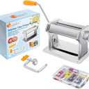 Polymer Clay Press Machine, Craft Clay Mixers Machine and 40PCS Polymer Clay Cutters Mold, Stainless Steel Handmade Clay Rolling Machine for DIY Craft - 6 Thickness Options