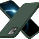 Cordking Designed for iPhone 12 Case, Designed for iPhone 12 Pro Case, Silicone Shockproof Phone Case with [Soft Anti-Scratch Microfiber Lining] 6.1 inch, Alpine Green