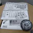 Black Semi Flush Mount Ceiling Light 4-Light Glass Light Fixtures Ceiling Mount,14.96" Modern Farmhouse Light Fixture for Foyer, Hallway, Entryway, Dining Room, Kitchen, Bedroom, Porch