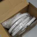 MODOWEY 4 Tier Rotating Earring Holder Organizer Display Tree with Metal Tray, Adjustable Plastic Stand with 228 Slots for Stud Hoop Hanger, Large Capacity Storage Rack for Women Space Saving, White