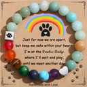 TONY & SANDY Dog Memorial Gifts, Pet Sympathy Rainbow Bridge Pet Memorial Bracelet for Men Women Girls Who Loss of Beloved Dog Cat (Amazonite)