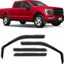Voron Glass in-Channel Extra Durable Rain Guards for Ford F150 2021-2025 SuperCrew, Window Deflectors, Vent Window Visors, 4 Pieces - 200664